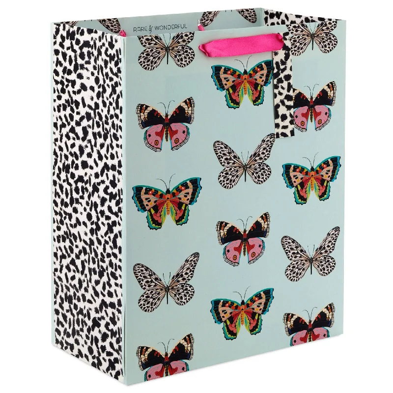 Hallmark : 13" Butterflies on Mint Large Gift Bag