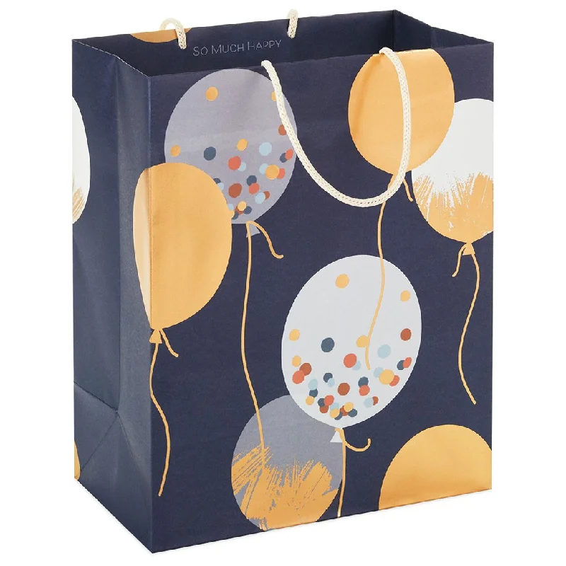 Hallmark : 9.6" Patterned Balloons on Blue Medium Gift Bag