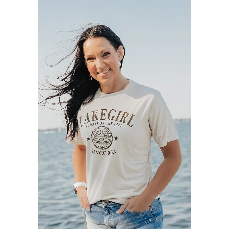 Lakegirl : Ringspun Short Sleeve Tee in Cappuccino