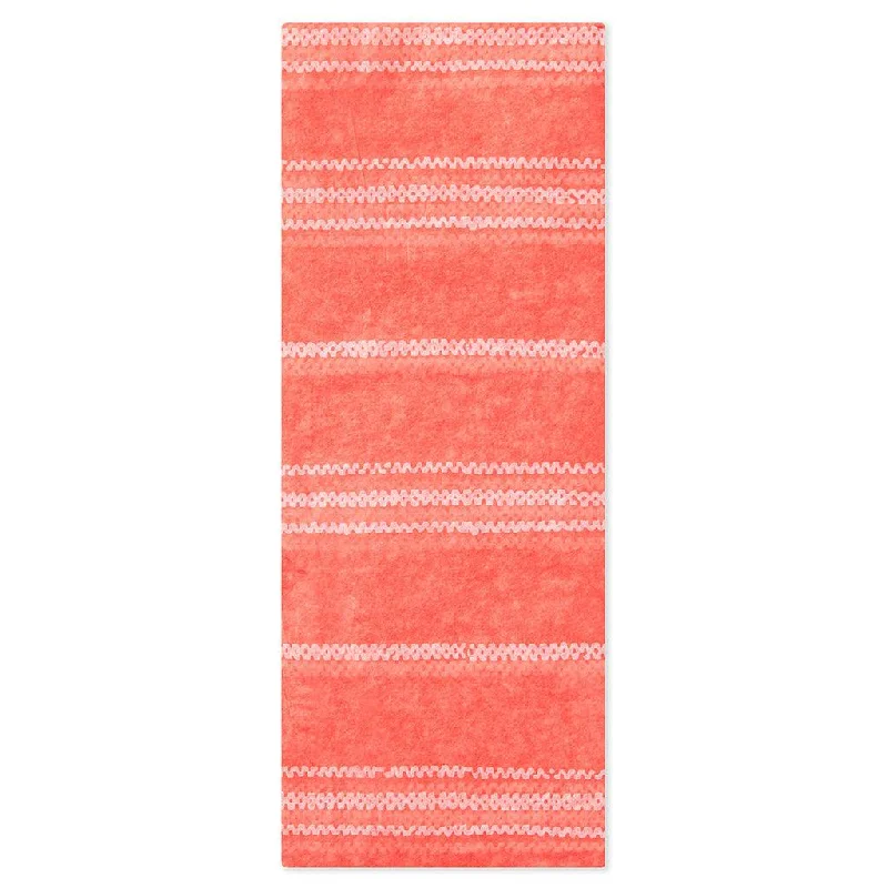 Hallmark : Coral Stripe Tissue Paper, 6 sheets