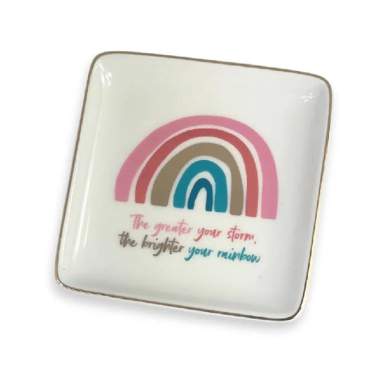 H & H Gifts : Trinket Dish -  Rainbow