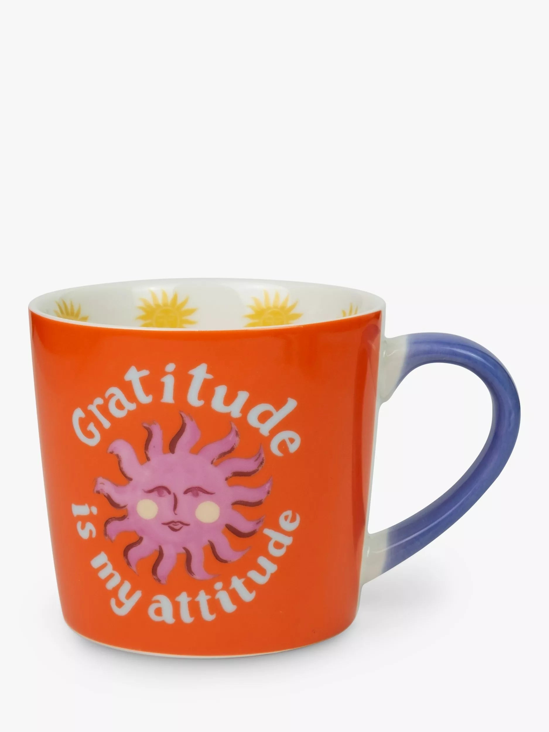 Eleanor Bowmer 'Gratitude Is My Attitude' New Bone China Mug, 300ml, Multi