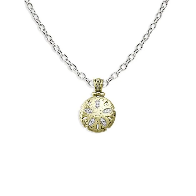 John Medeiros : Seaside Sand Dollar Pendant with Chain