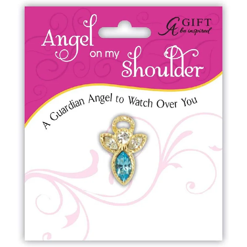 Cathedral Art : Birthstone Pin-March - Aquamarine