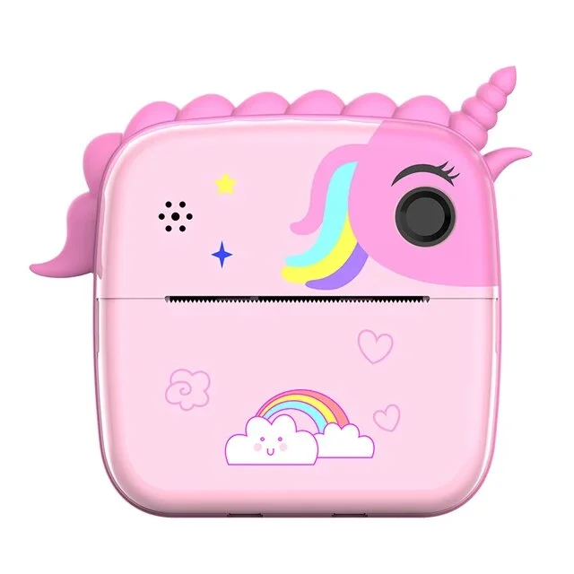 Unicorn-Theme Instant Capture and Print Camera (Pink)