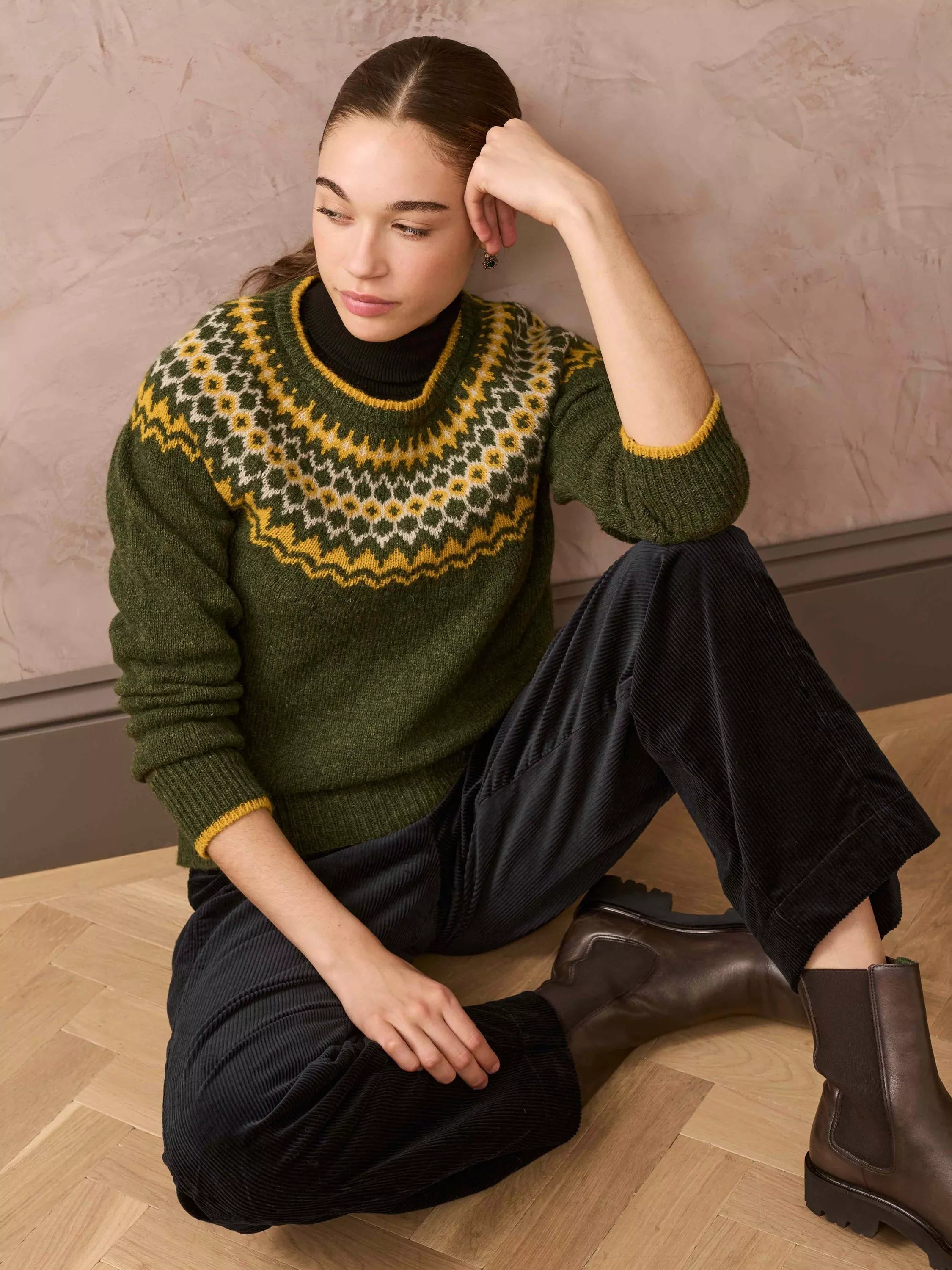 Brora Fairs Isle Yoke Wool Jumper