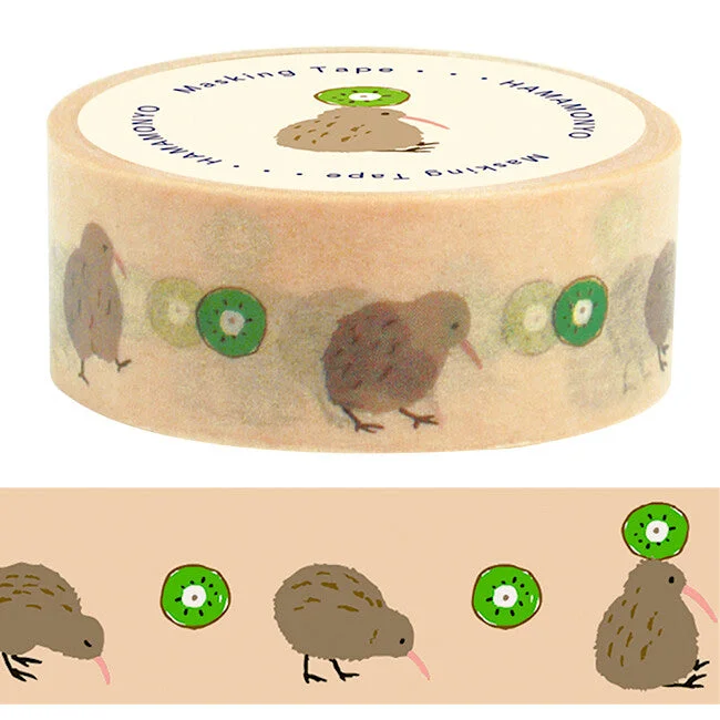 Cute Kawaii Hamamonyo Washi / Masking Deco Tape ♥ Bird Kiwi Fruit for Scrapbooking Journal Planner Craft