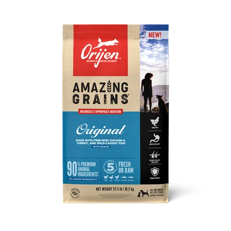 ORIJEN Amazing Grains Original High Protein Dry Dog Food