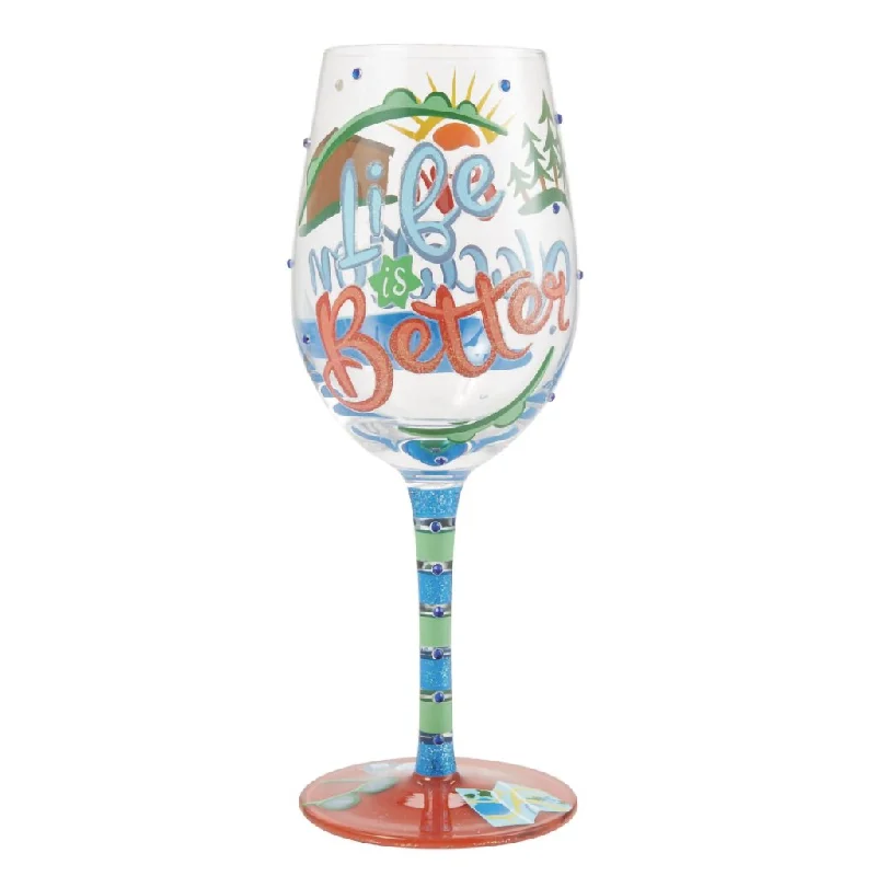 Lolita : Life on Vacation Wine Glass