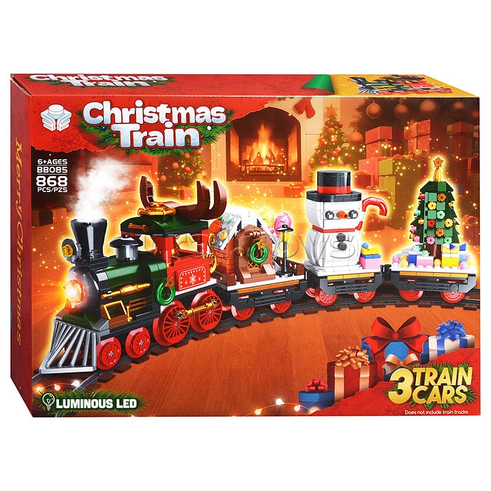 Christmas Train Blocks Set with Lights (868pcs)