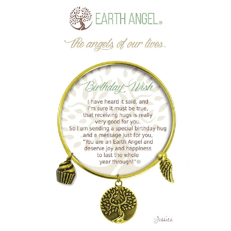 Earth Angel : Birthday Wishes Bracelet in Brass