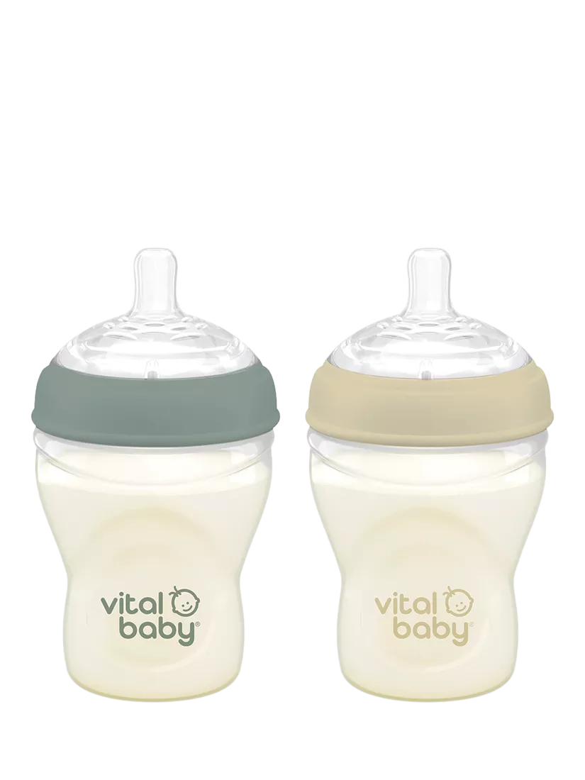 Vital Baby Nurture Breast-Like Bottle, Pack of 2, 240ml, Multi