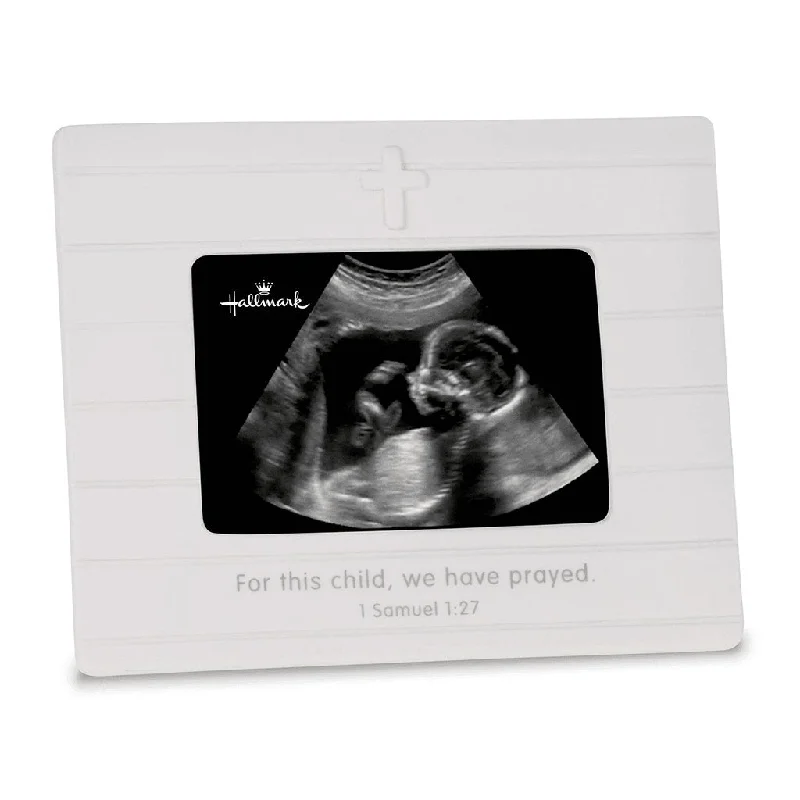 Hallmark : For This Child We Prayed Sonogram Porcelain Picture Frame, 3.75x2.5