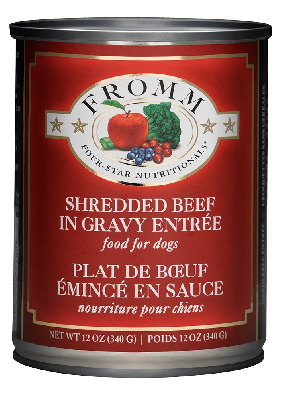 Fromm Shredded Beef in Gravy Entree canned dog food 12oz