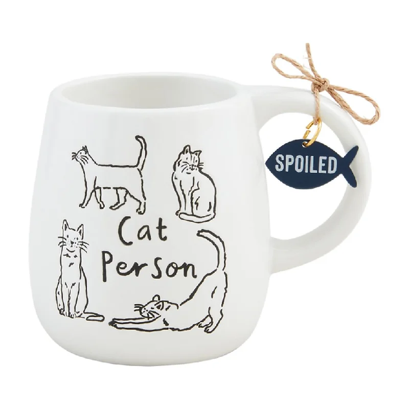 Mud Pie :  Cat Person Resist Cat Mug