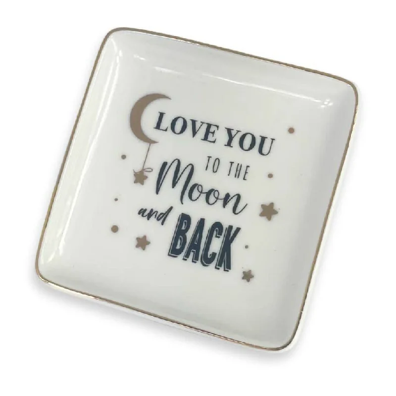 H & H Gifts : Trinket Dish - Love you to the moon and back