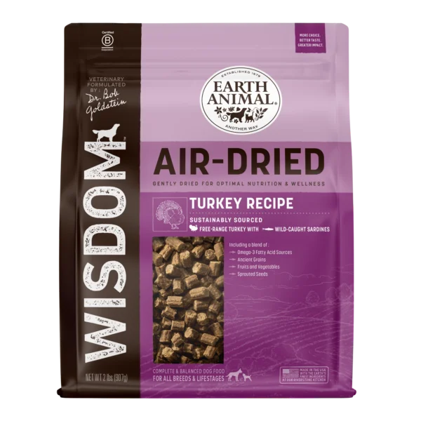 Earth Animal Dr. Bob Goldstein’s Wisdom® Dog Food – Air-Dried Turkey Recipe