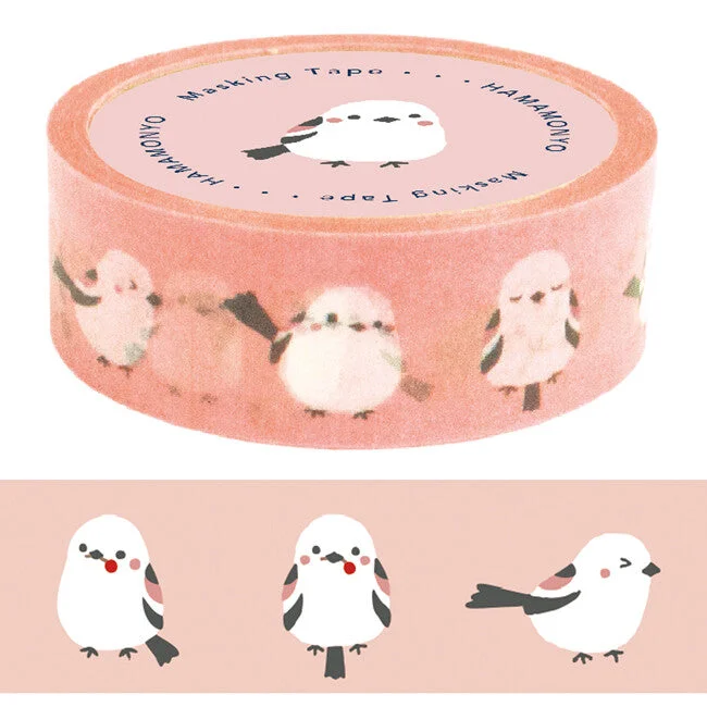 Cute Kawaii Hamamonyo Washi / Masking Deco Tape ♥ Bird Pink for Scrapbooking Journal Planner Craft