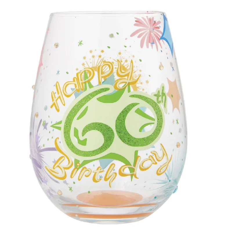 Lolita : Happy 60th Stemless Wine Glass