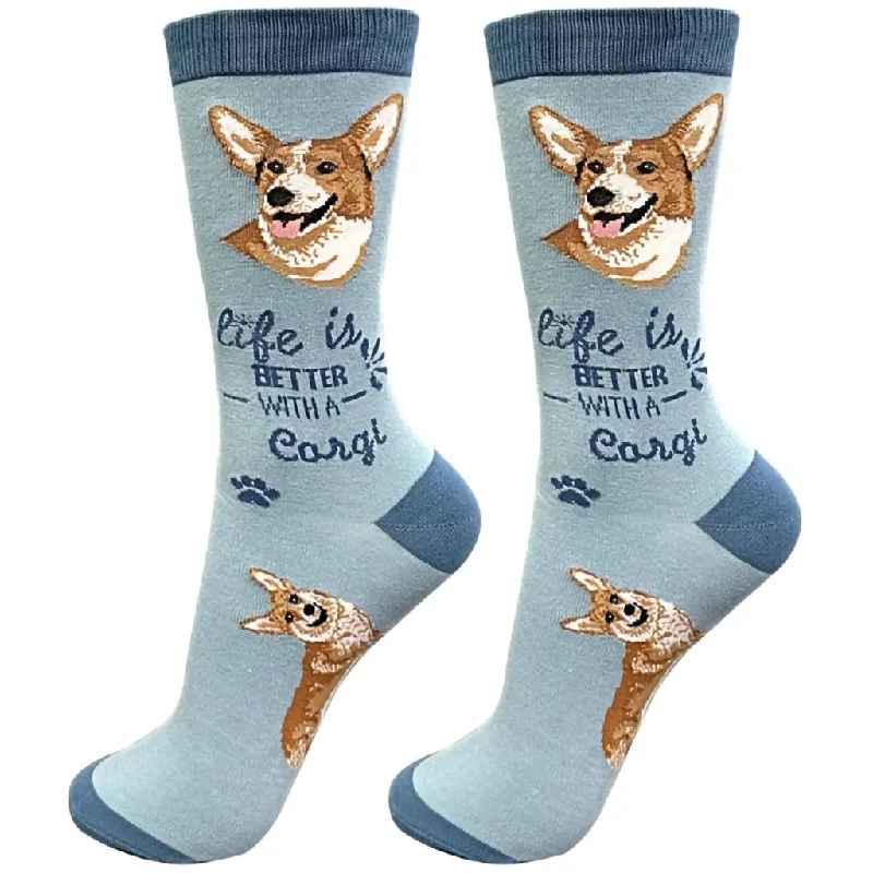 E & S Imports : Life Is Better With A Corgi Unisex Socks