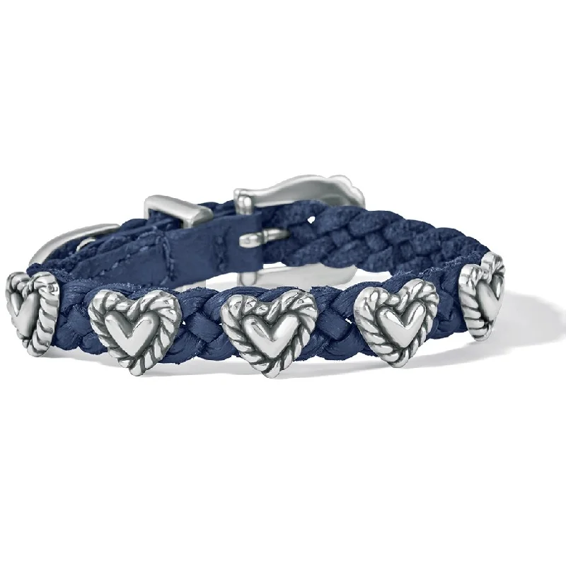 Brighton : Roped Heart Braid Bandit Bracelet in French Blue