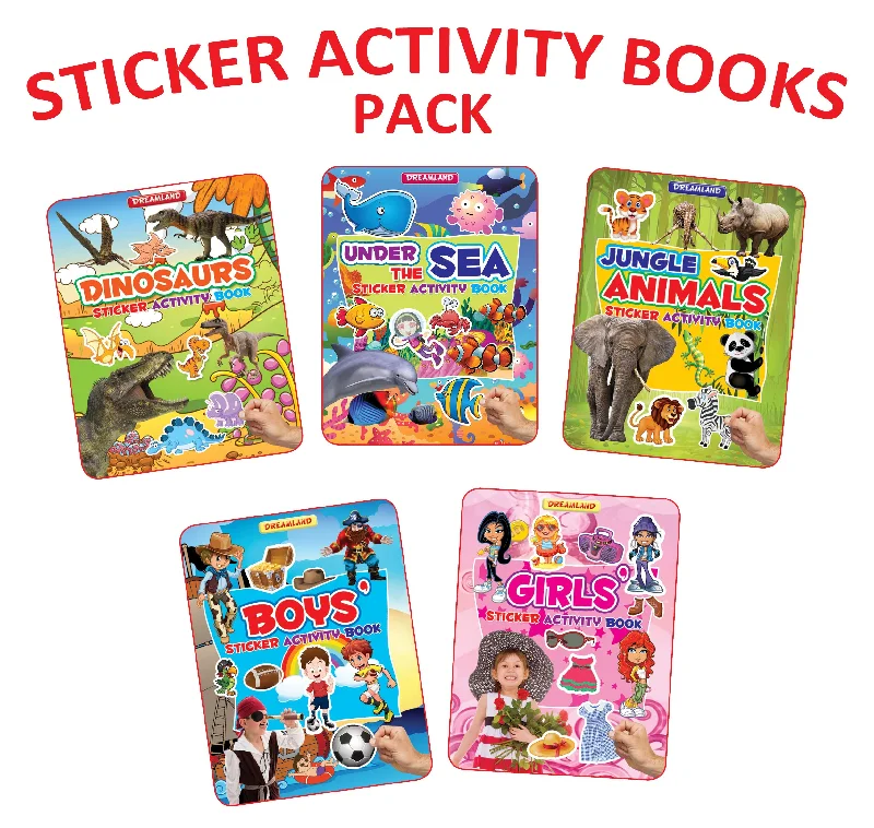 Sticker Activity Books for Children Age 3-6 years (Pack of 5)