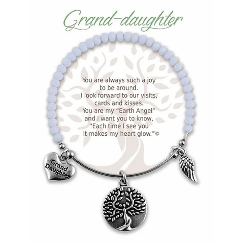 Earth Angel : Grand-Daughter Radiant White Stone Bracelet