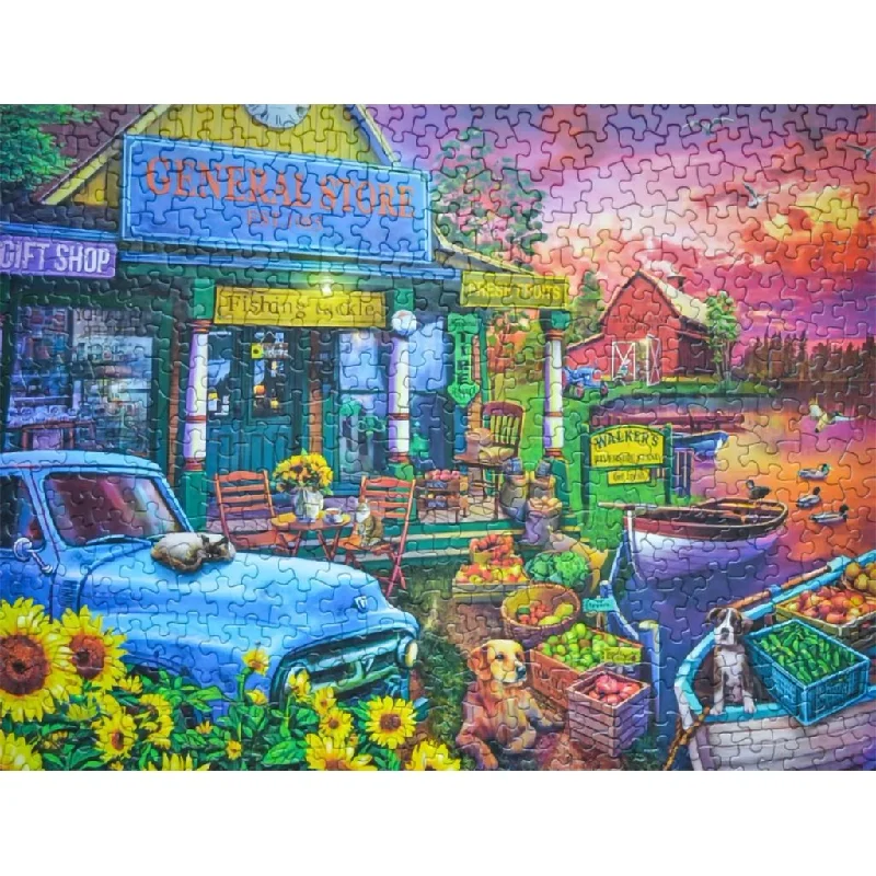 Springbok : Riverside Market 500 Piece Jigsaw Puzzle