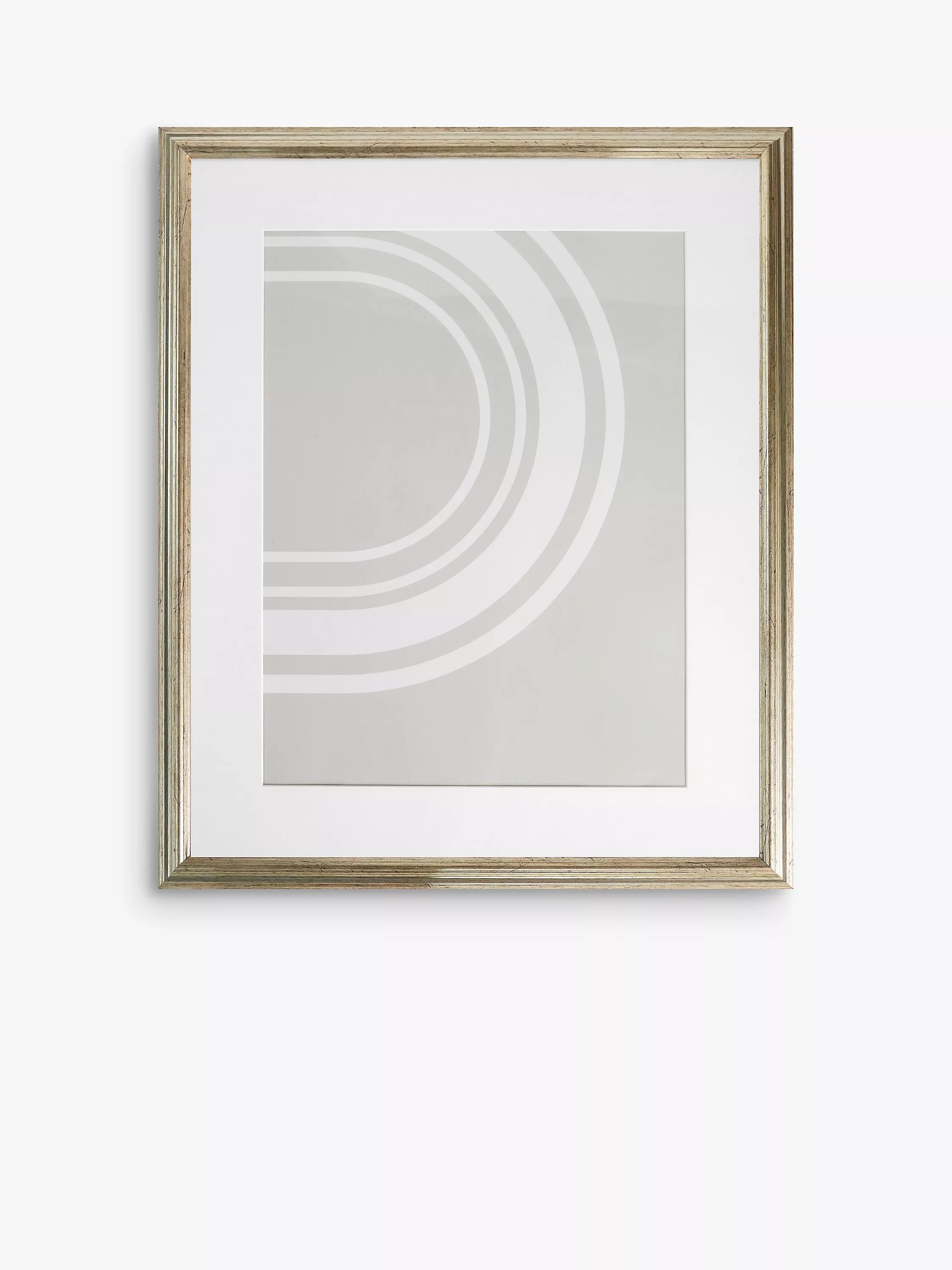 John Lewis Ribbed Poster Frame & Mount, Champagne