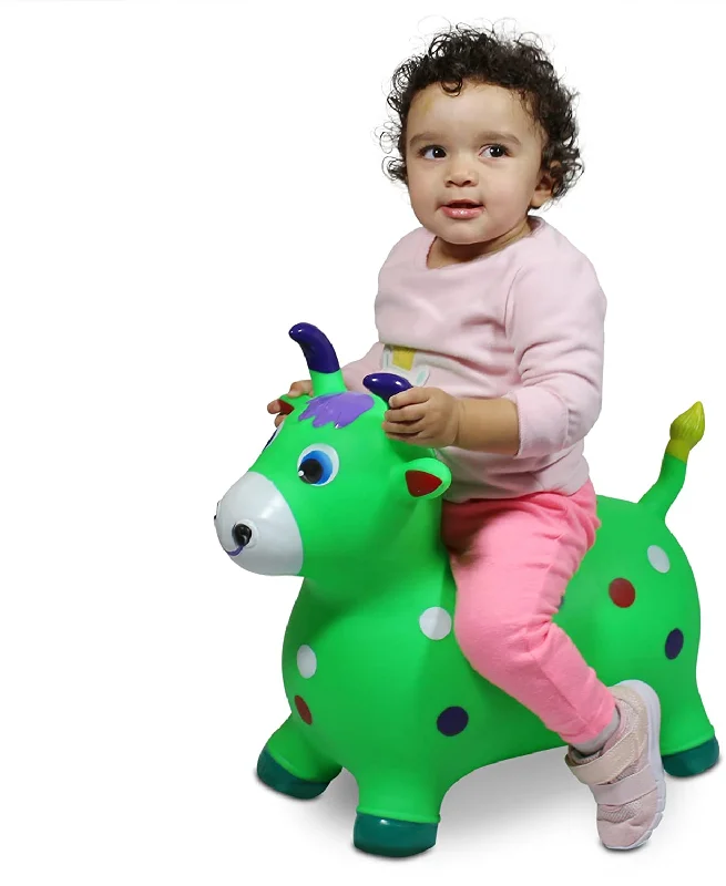 Soft Rubber Inflatable Bouncing Horse For Kids - Random Color