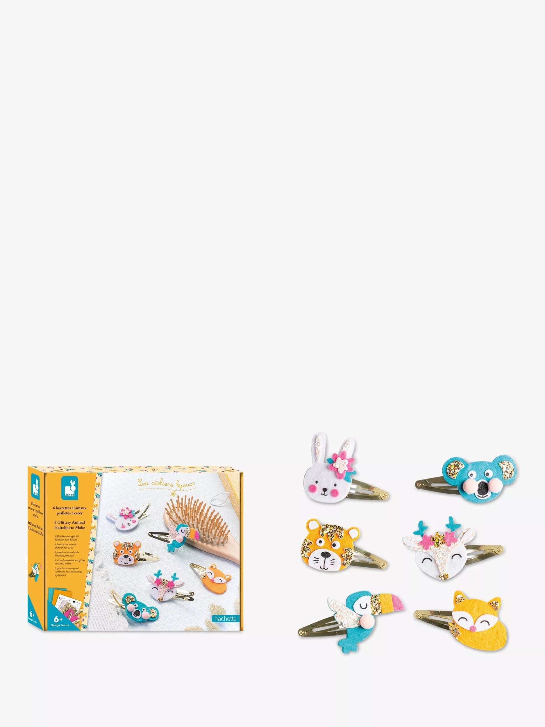 Janod Glittery Animal Hairclip Making Set