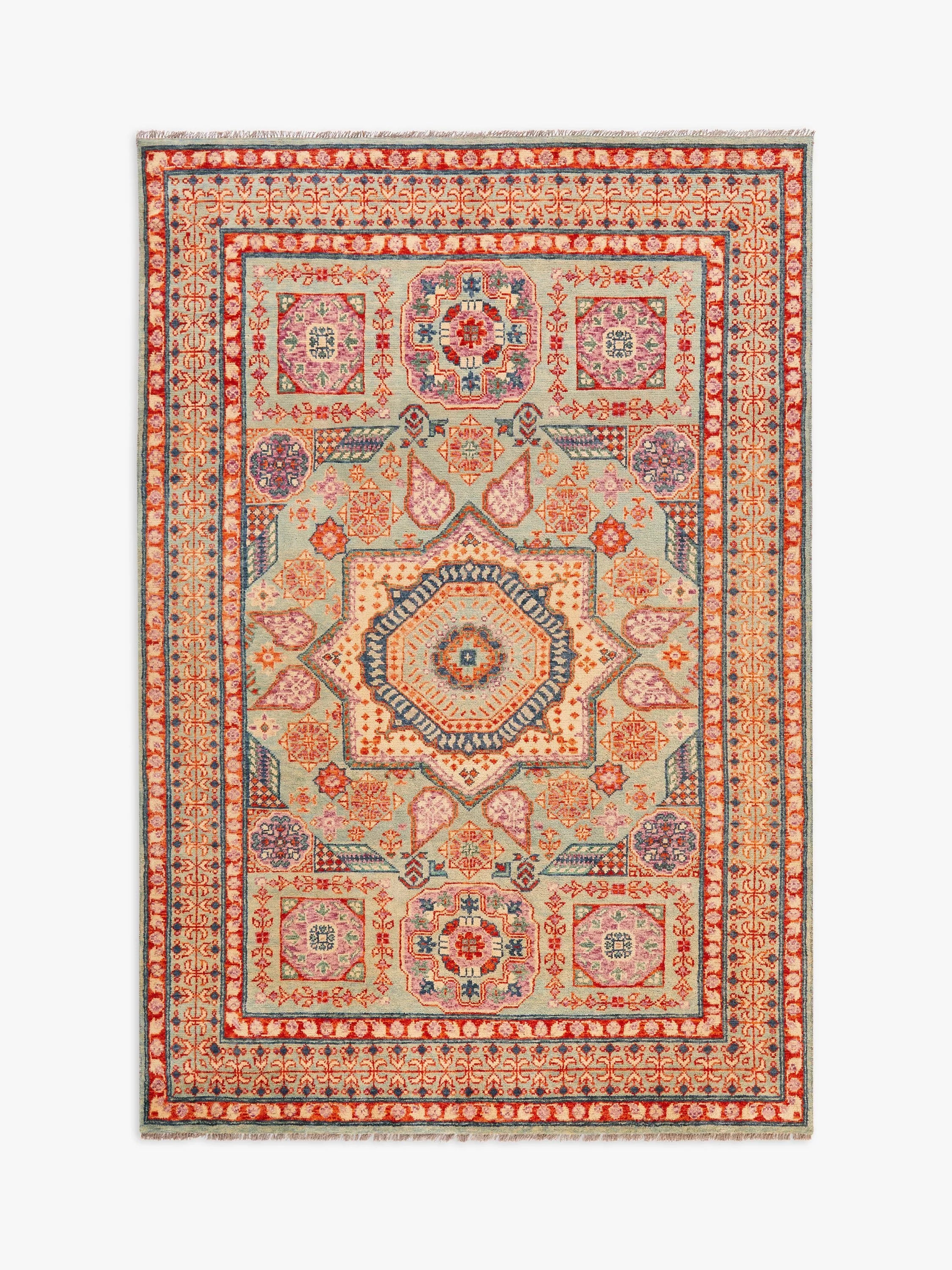 Gooch Luxury Hand Knotted Kashan Style Rug, Multi