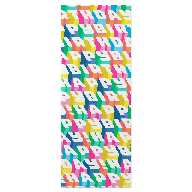 Hallmark : Angled All-Caps Happy Birthday Tissue Paper, 6 Sheets