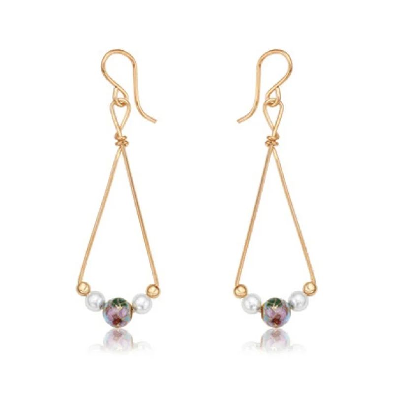 Ronaldo Jewelry : My Whole World Earrings in All 14K Gold Artist Wire