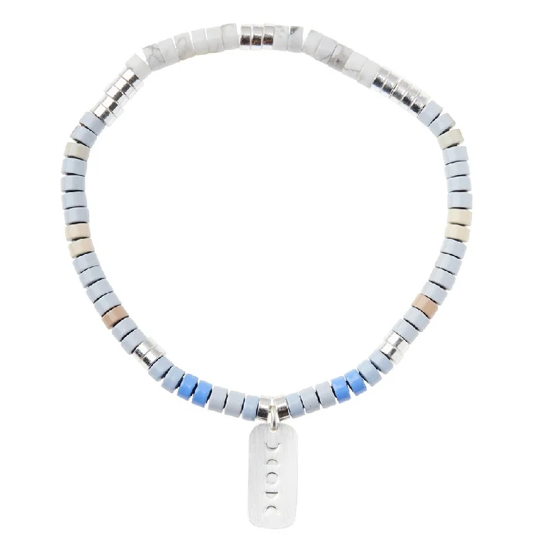 Scout Curated Wears : Stone Intention Charm Bracelet - Howlite/Silver