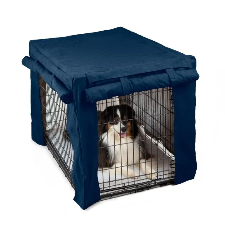 Cabana Dog Crate Cover Sapphire