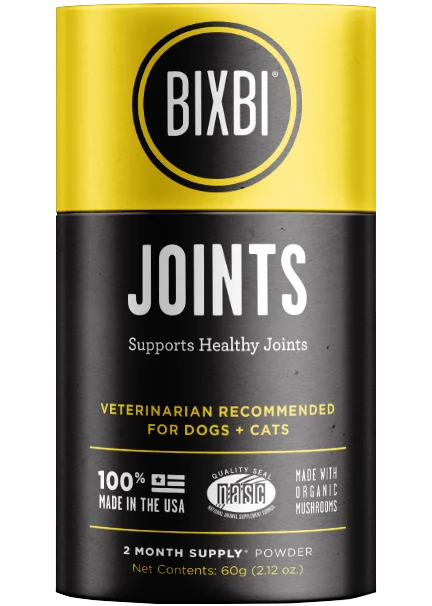 Bixbi Mushroom Supplements for Dogs & Cats - Joints 60g/2.12oz Jar