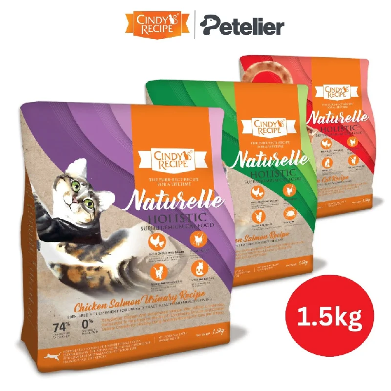 Cindy's Recipe Naturelle Holistic Urinary Dry Cat Food 1.5kg Original Packaging Kitten/Adult