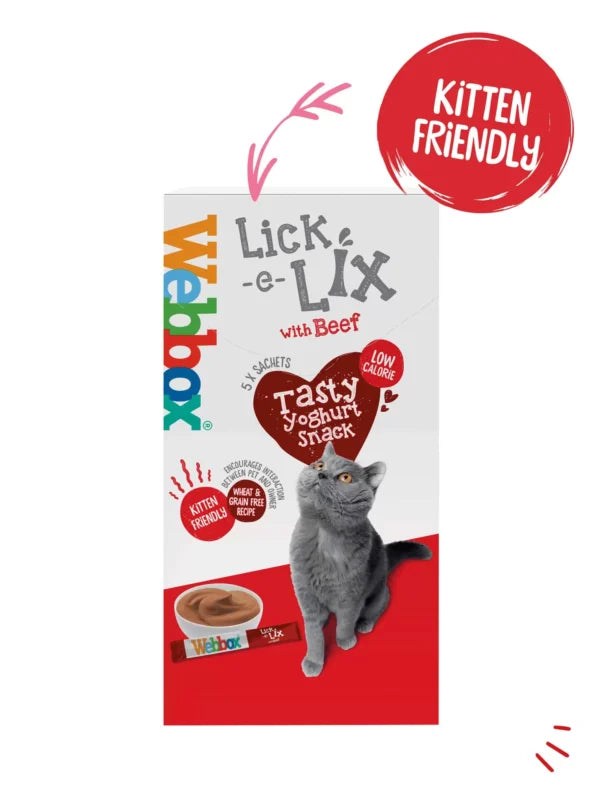 Webbox - Lick-e-Lix Cat Treat - Beef - 5 Sachets