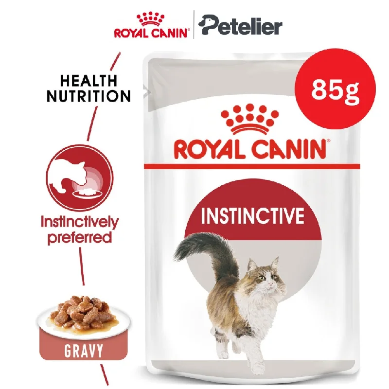 Royal Canin Instinctive Gravy 85g Pouch Adult Wet Cat Food - Feline Health Nutrition