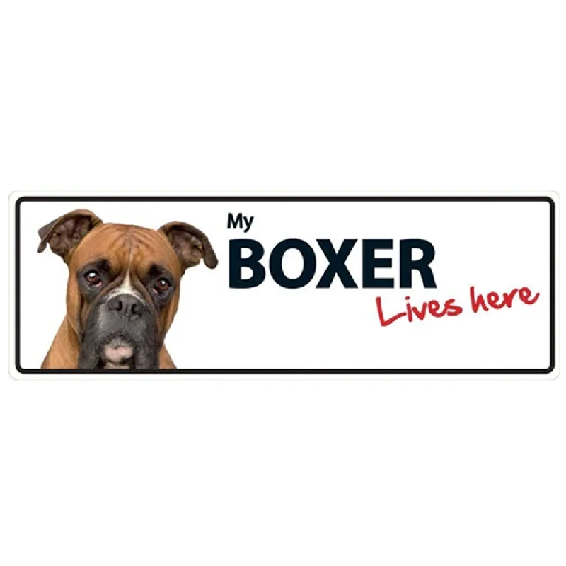 Dog Sign Boxer Lives Here Landscape